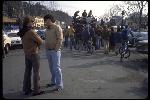 Loading bikes into Fred Wolf’s Repack bound truck in Fairfax, California, January 1979. KPIX, Evening Magazine reporter Steve Fox and producer Ken Palumbo standing to the left. 
