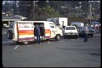 KPIX Evening Magazine truck in Fairfax to cover the Repack race, January 1979. 