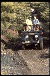 Steve Fox and crew from San Francisco’s KPIX Evening Magazine arrive at the top of Repack via Jeep, January 1979