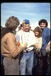 Steve Fox interviewing Charlie Kelly about Repack and the new sport, January 1979. L to R Steve Fox, Otis Guy background, Charlie Kelly, Katie and Tom Ritchey